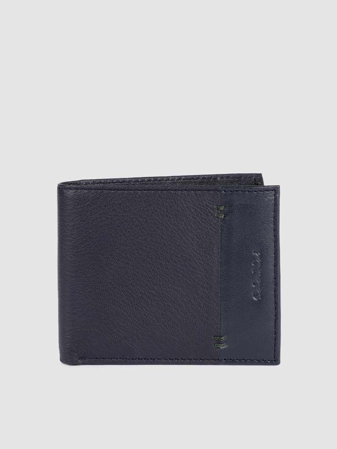 

ColorPlus Men Blue Solid Two Fold Leather Wallet