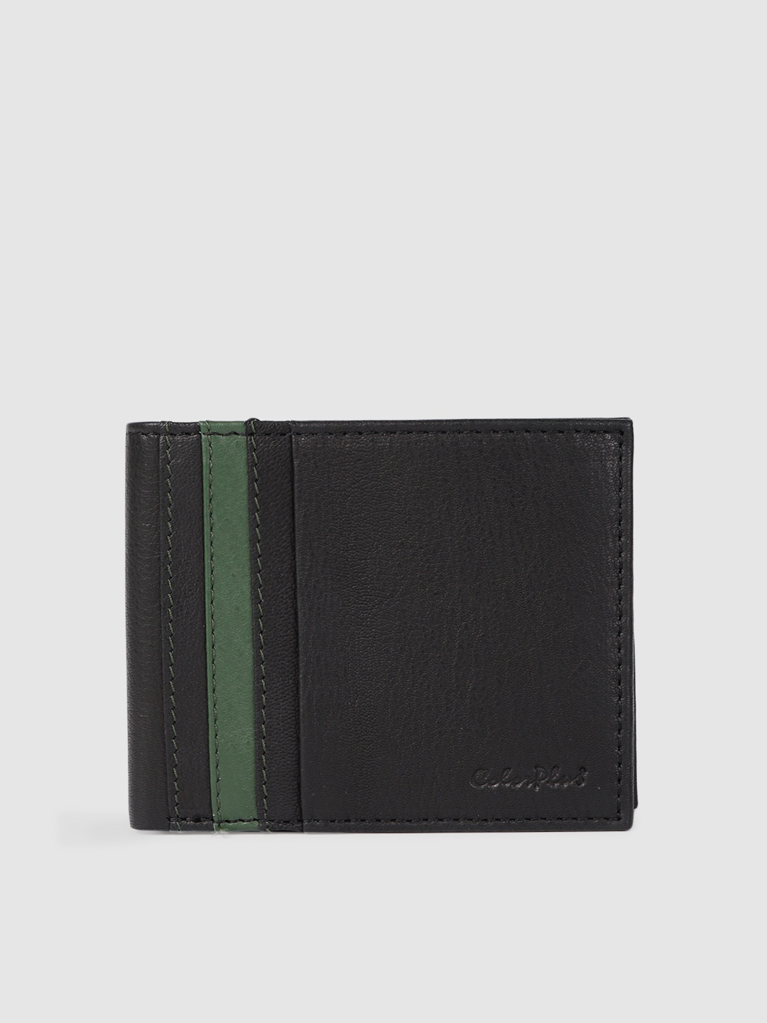 

ColorPlus Men Black Solid Leather Two Fold Wallet