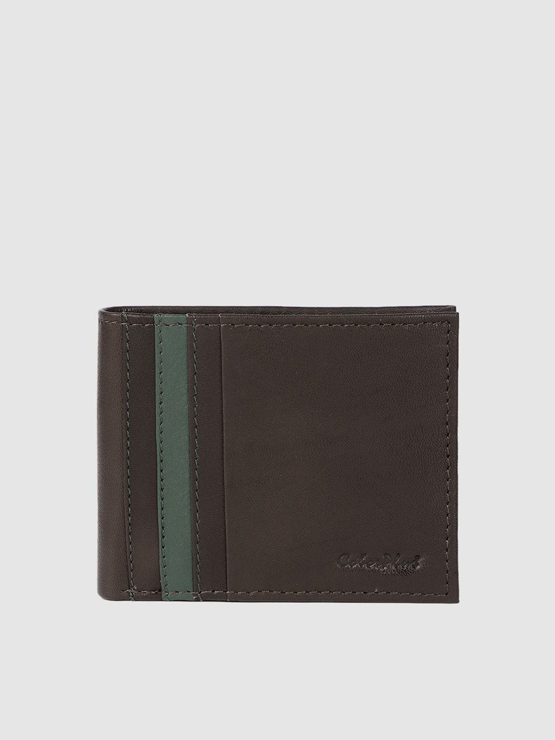 

ColorPlus Men Brown Solid Two Fold Leather Wallet