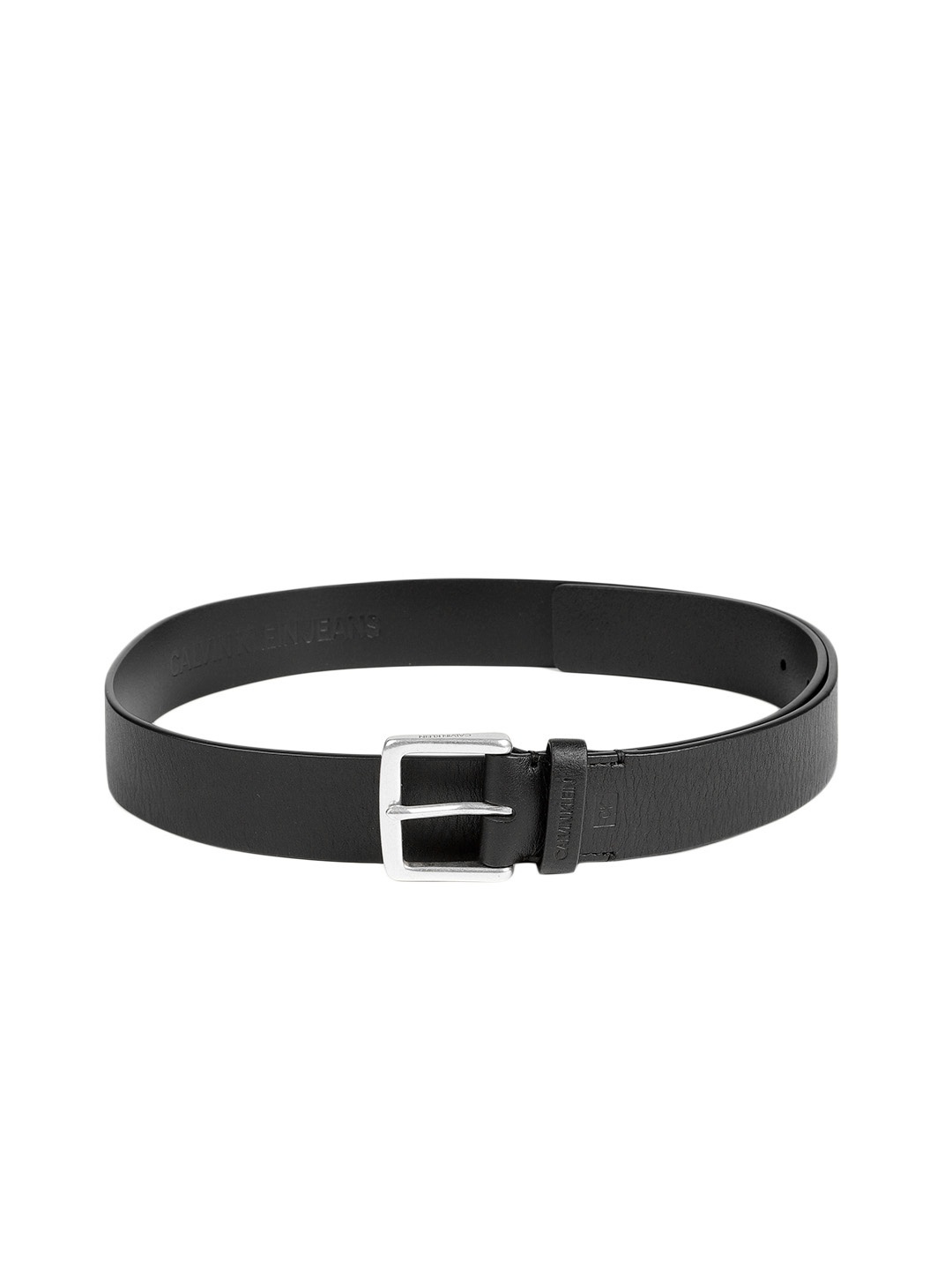 

Calvin Klein Men Black Solid Leather Belt