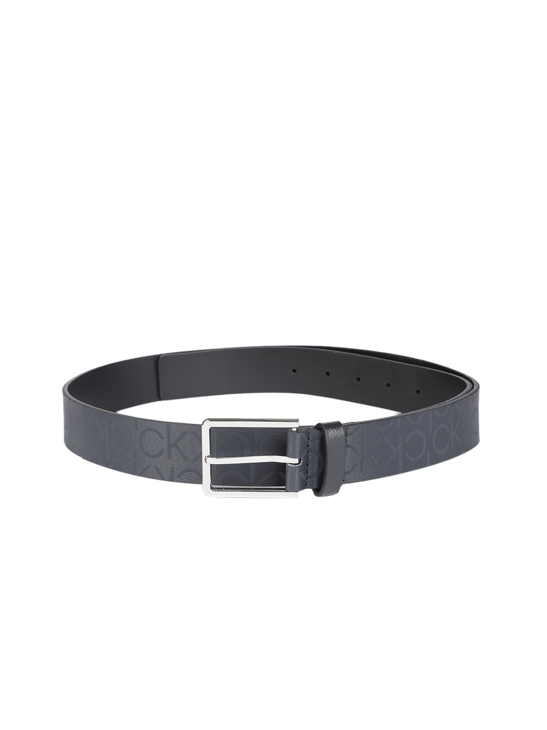 

Calvin Klein Men Navy Blue Textured Leather Belt