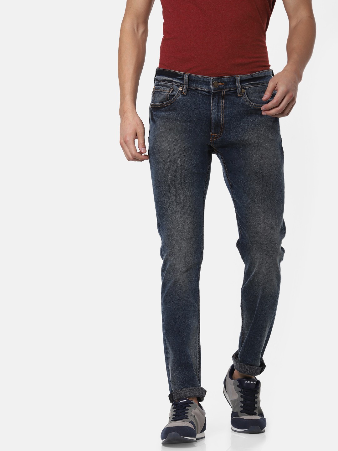 

Jack & Jones Men Blue Liam Skinny Fit Low-Rise Clean Look Jeans