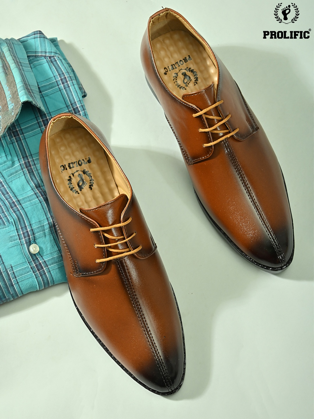 

Prolific Men Brown Solid Formal Derbys