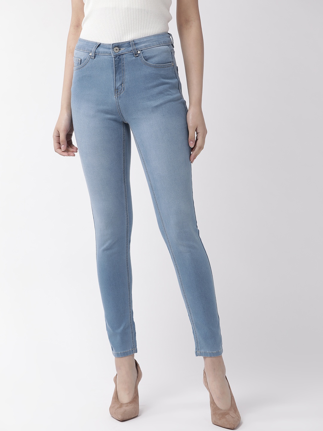 

Madame Women Blue Skinny Fit Mid-Rise Clean Look Stretchable Jeans