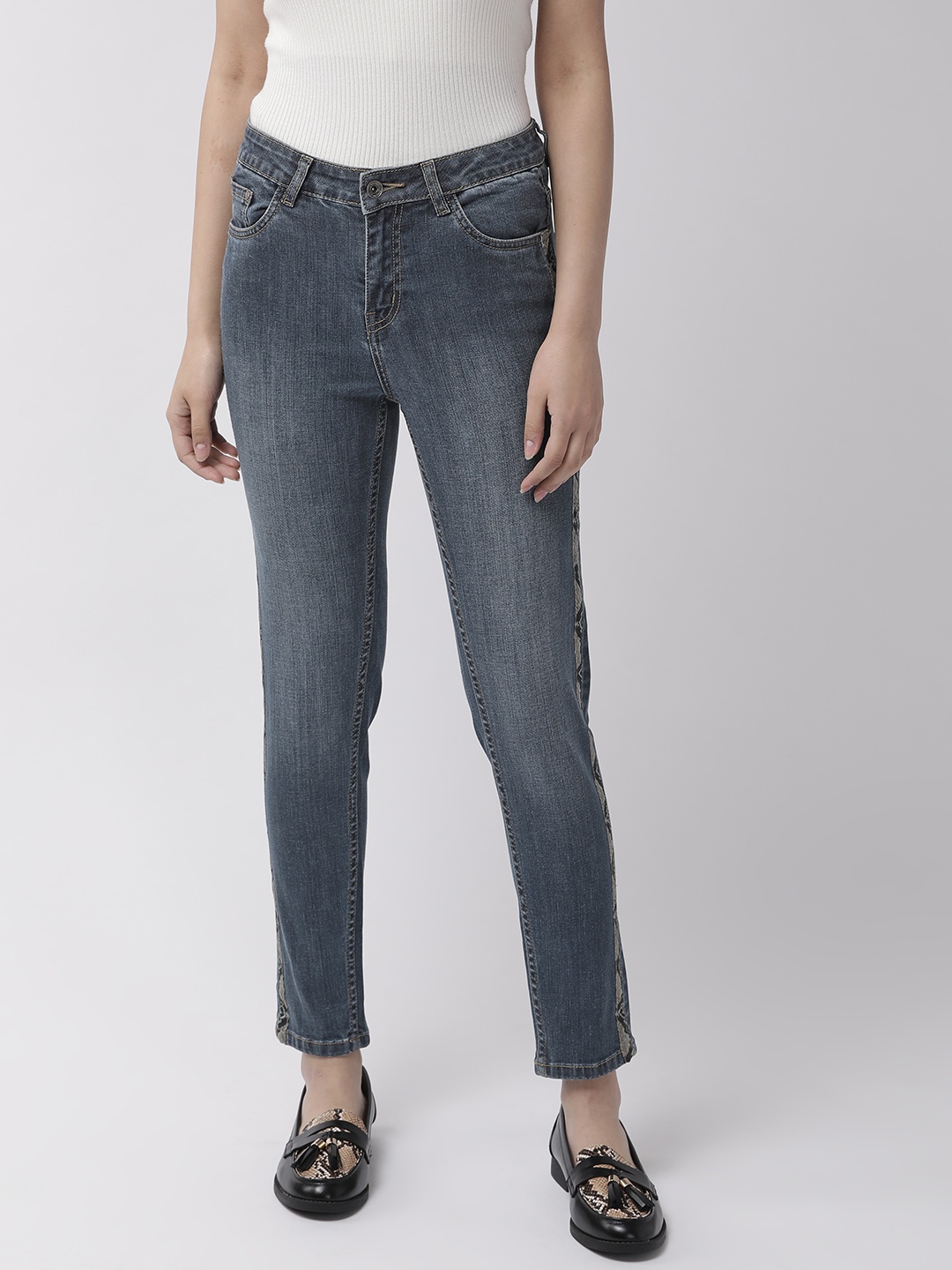 

Madame Women Blue Skinny Fit Mid-Rise Clean Look Stretchable Jeans