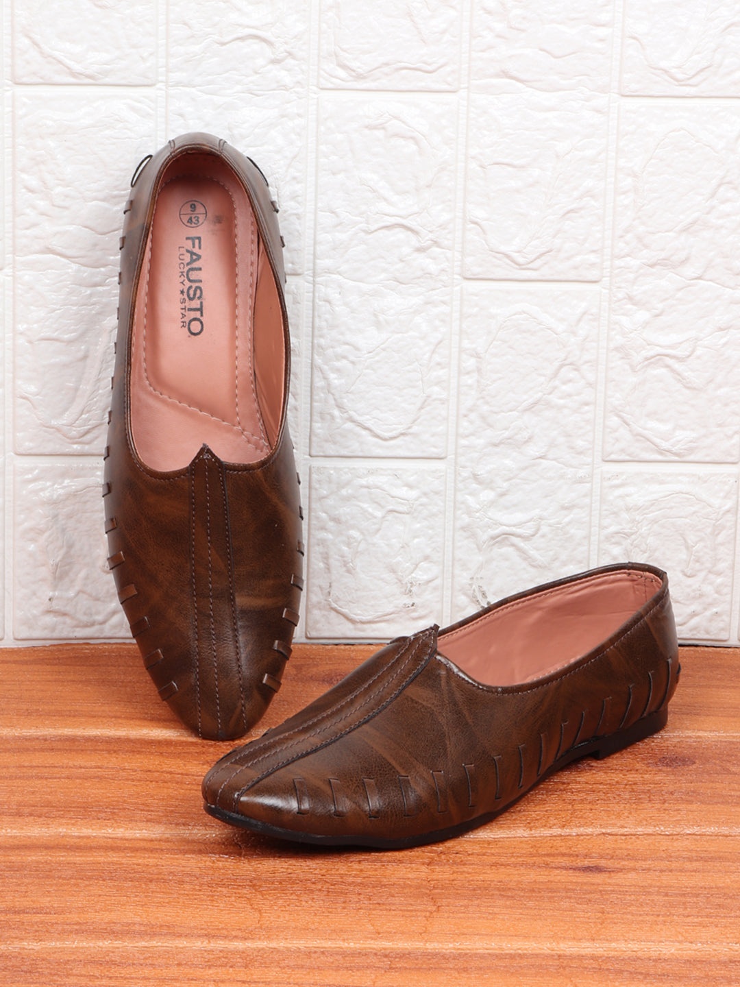 

FAUSTO Men Brown Mojaris