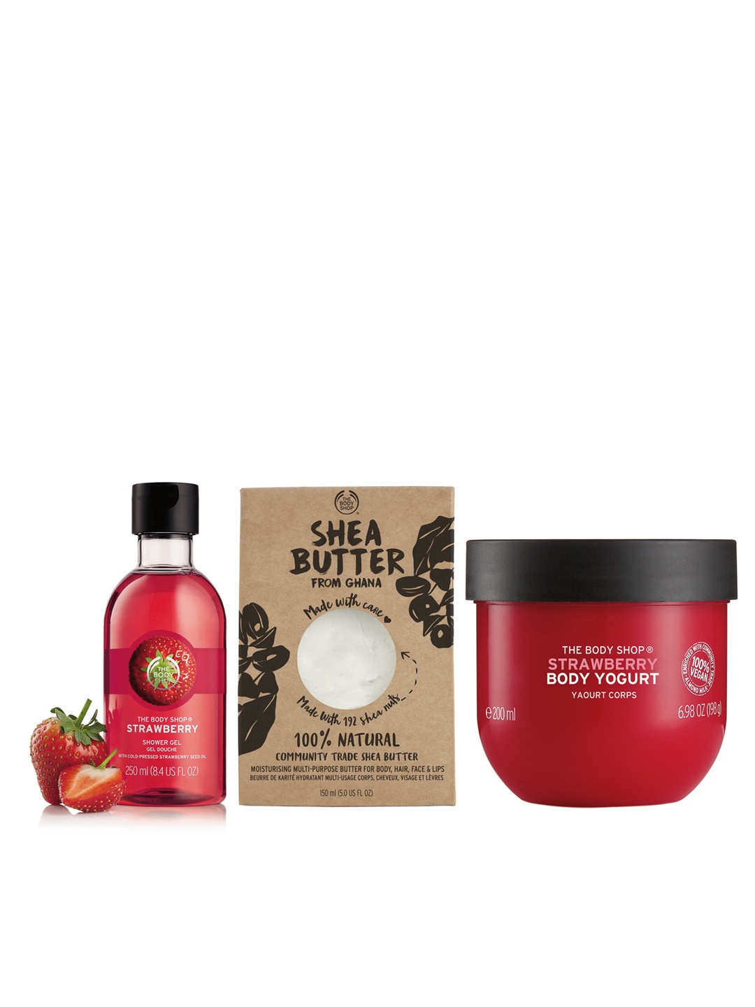 

THE BODY SHOP Set of 2 Body Lotions & 1 Shower Gel, Brown