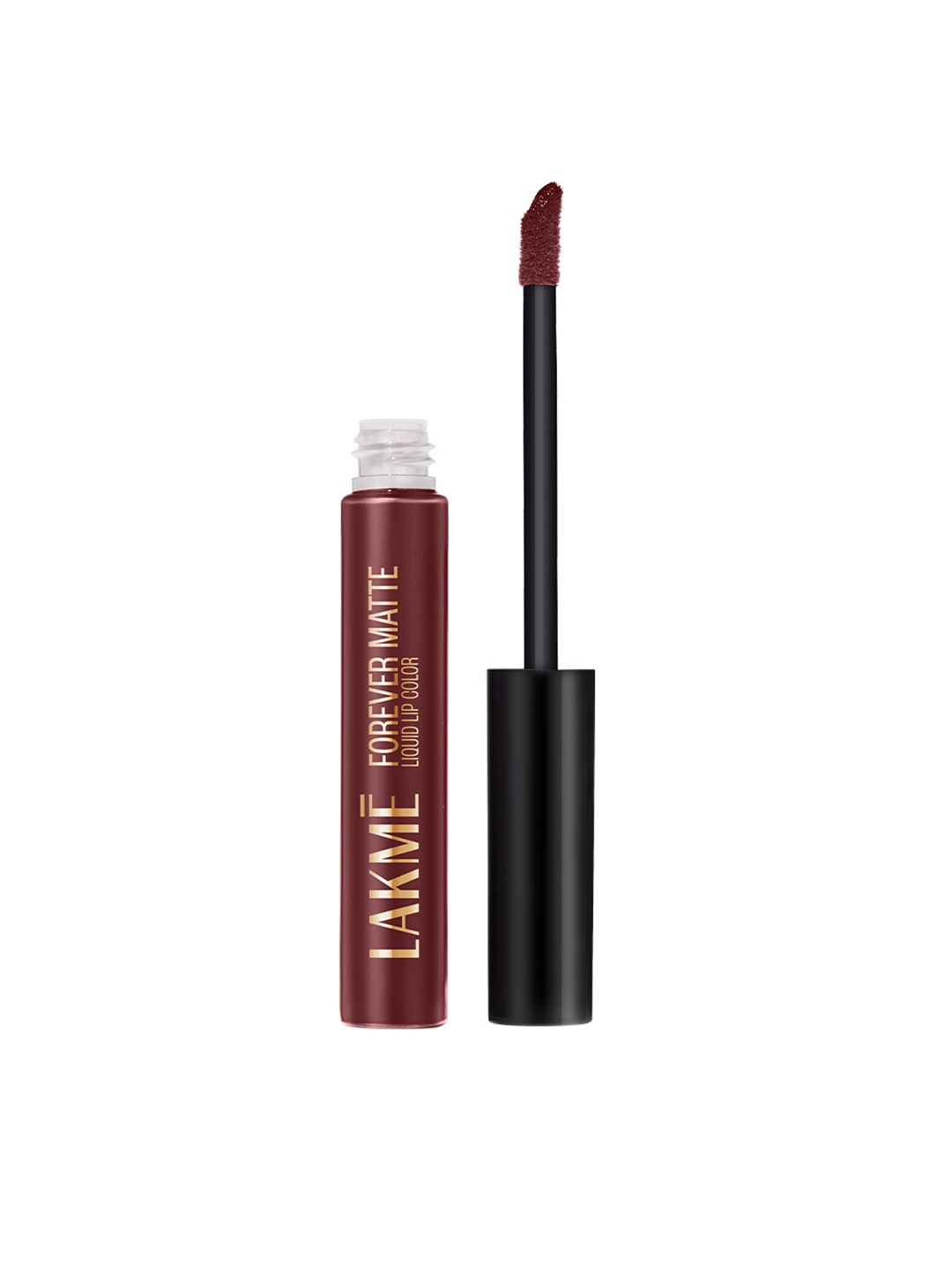 

Lakme Forever Matte Lightweight & Transferproof 16Hr Liquid Lipstick 5.6ml - Wine Touch, Brown