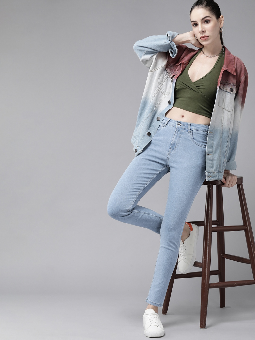 

Roadster Women Blue Super Skinny Fit Mid-Rise Clean Look Stretchable Jeans
