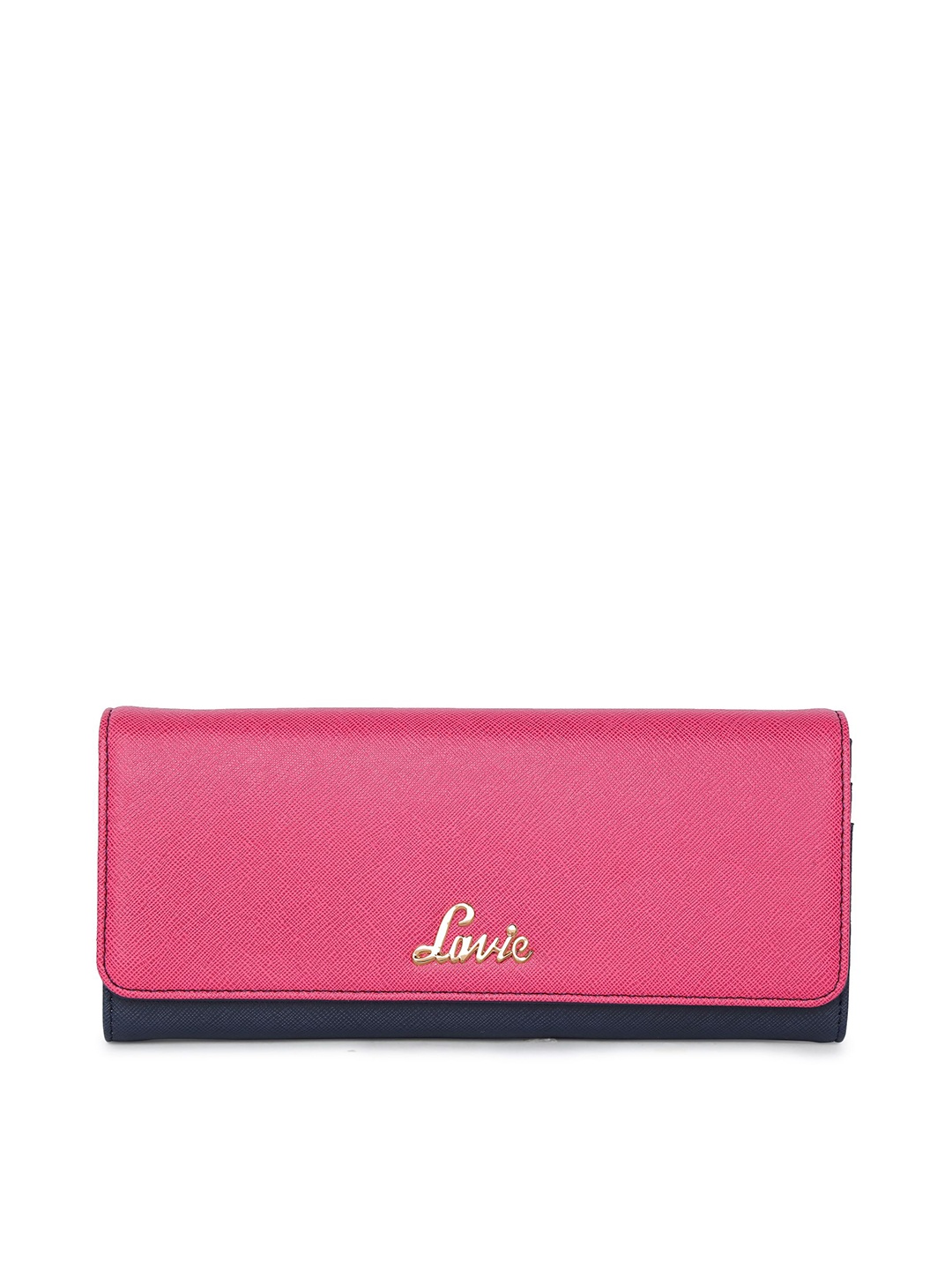 

Lavie Women Blue & Pink Colourblocked Two Fold Wallet