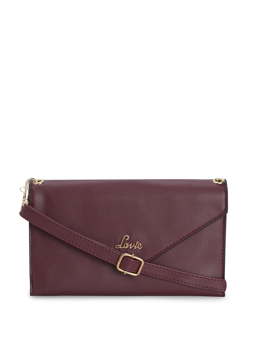 

Lavie Women Maroon Solid Two Fold Wallet
