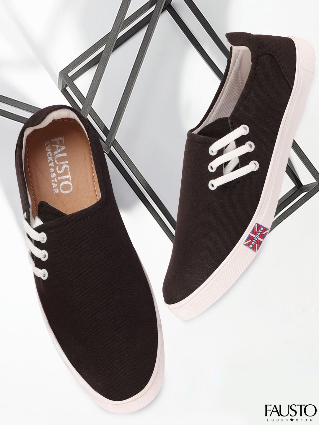 

FAUSTO Men Black Slip-On Sneakers