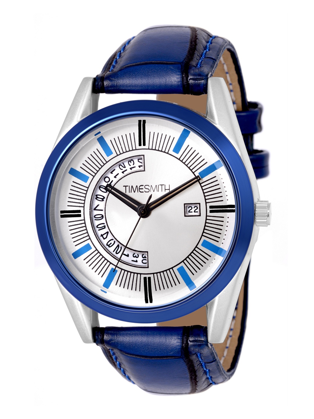 

TIMESMITH Men White & Blue Analogue Watch TSC-105 ktd1