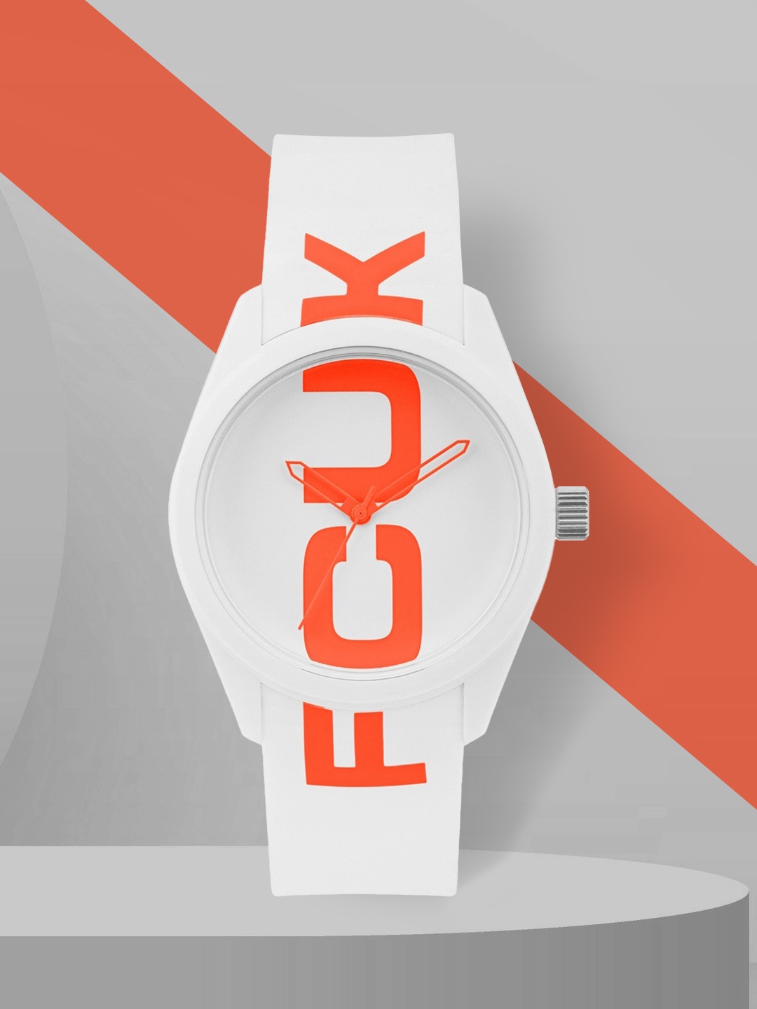 

FCUK Unisex White Analogue Watch FC150W