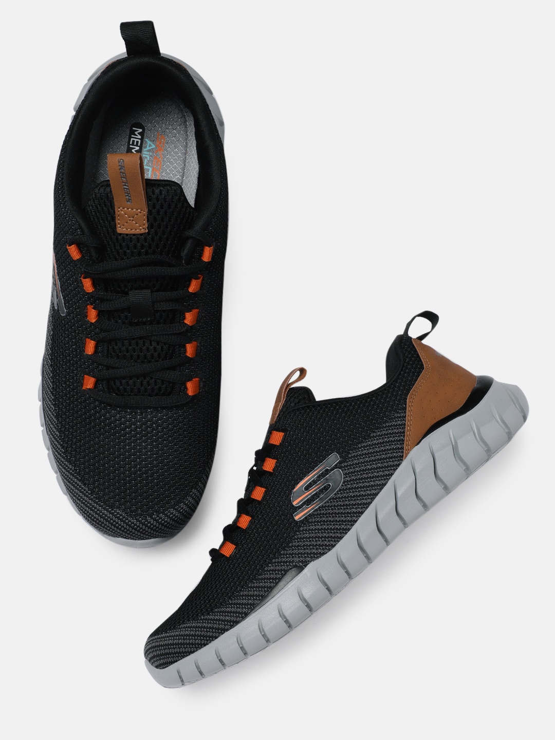 

Skechers Men Black & Grey OVERHAUL-LANDHEDGE Sneakers