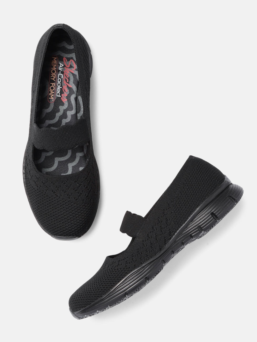 

Skechers Women Black SEAGER - POWER HITTER Slip-On Sneakers