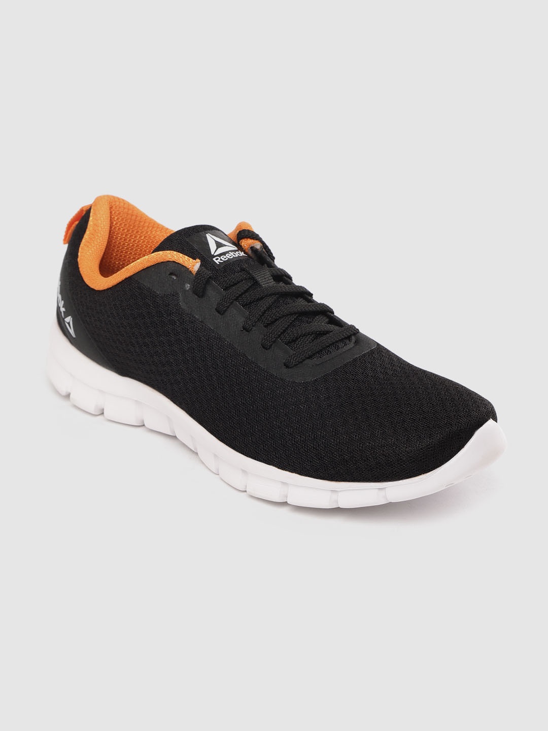 

Reebok Men Black Woven Design Flight Lite LP Running Shoes