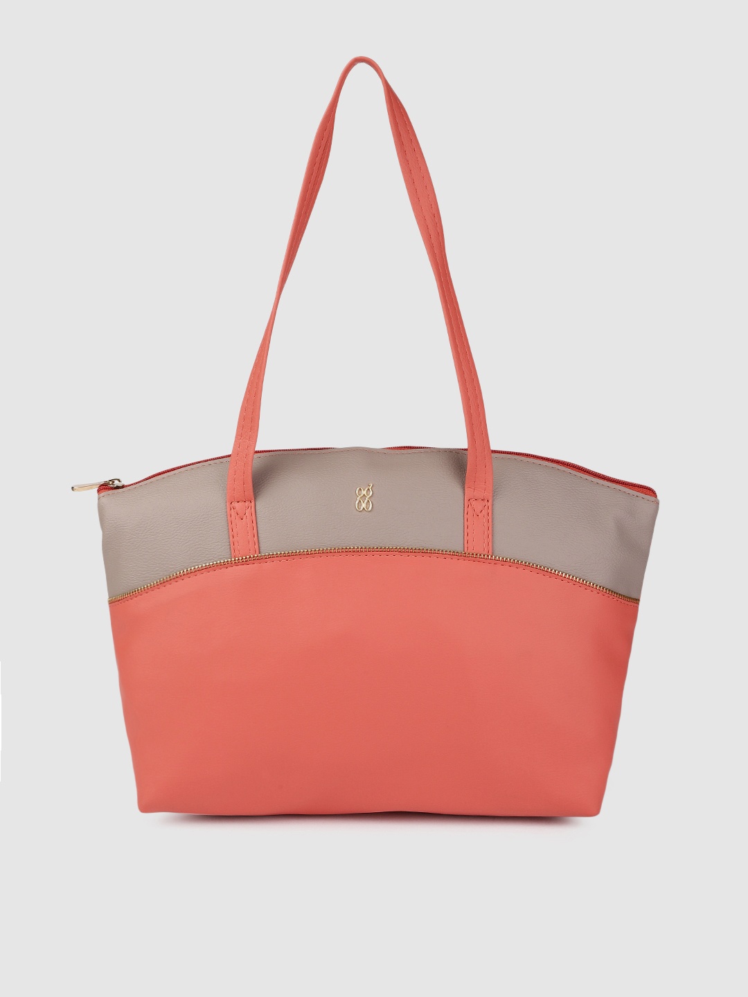 

Baggit Pink & Grey Colourblocked Shoulder Bag