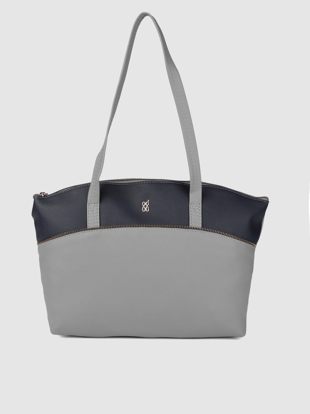 

Baggit Grey & Navy Blue Colourblocked Shoulder Bag