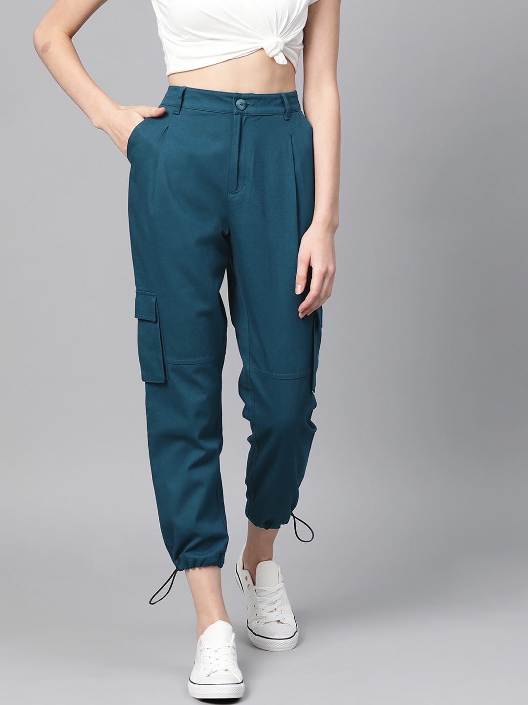 

Mast & Harbour Women Teal Blue Joggers