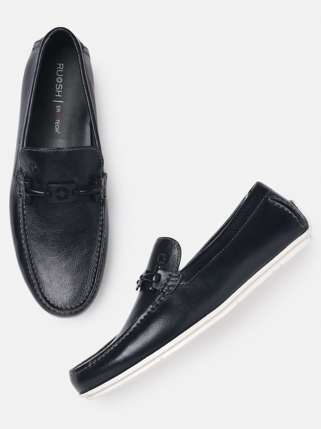 

Ruosh Men Blue Leather Loafers
