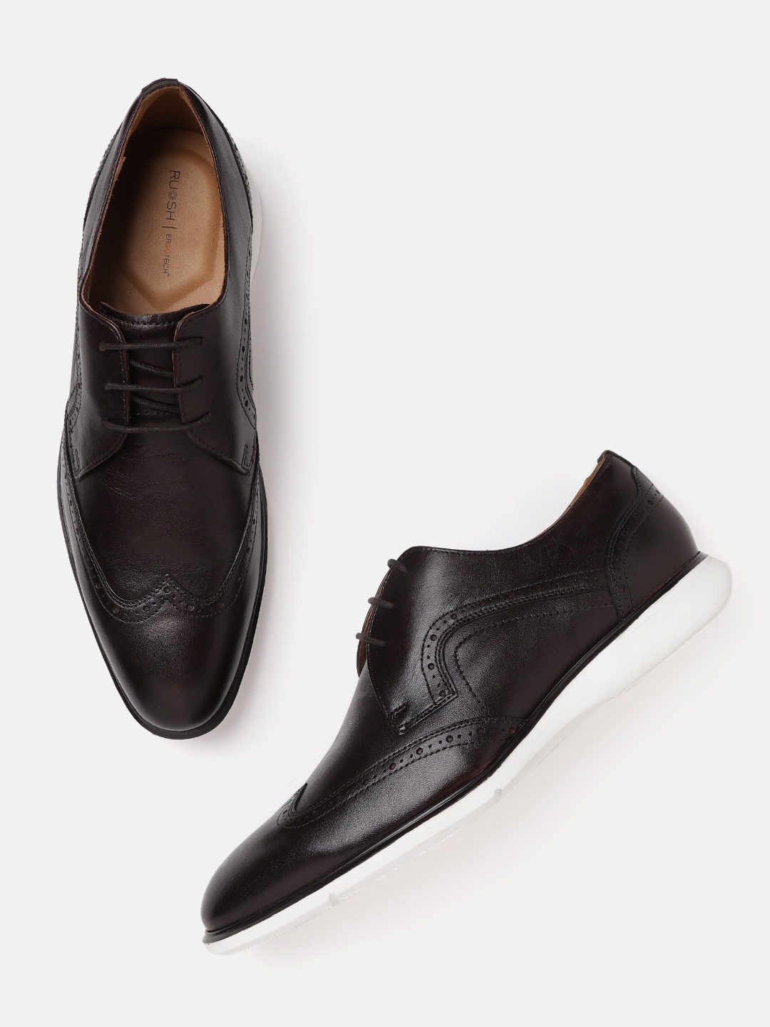 

Ruosh Men Coffee Brown Smart Casual Brogues