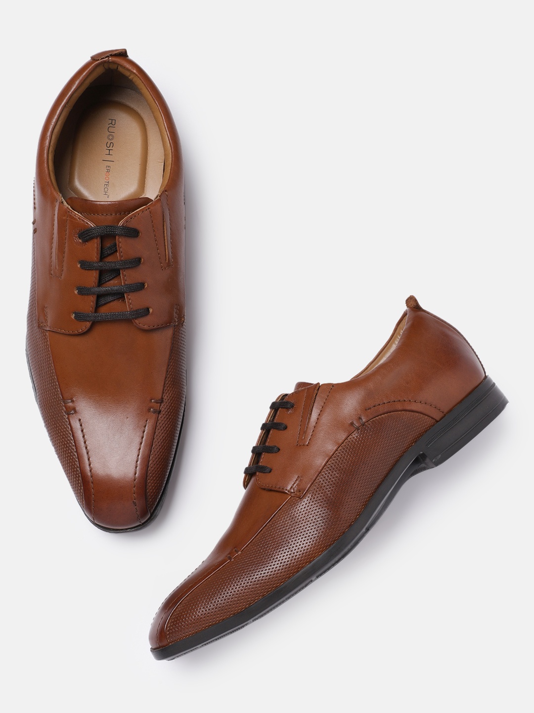 

Ruosh Men Brown BERLIN Formal Leather Derbys