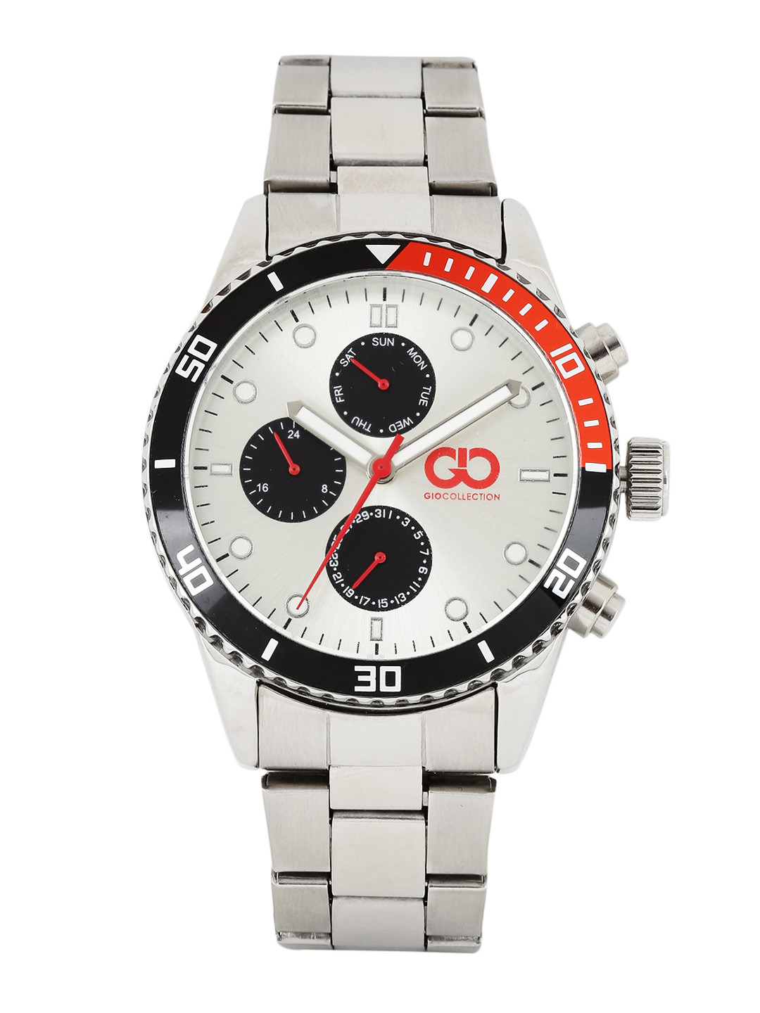 

GIO COLLECTION Men Silver-Toned Analogue Watch GAD0040-B, Black