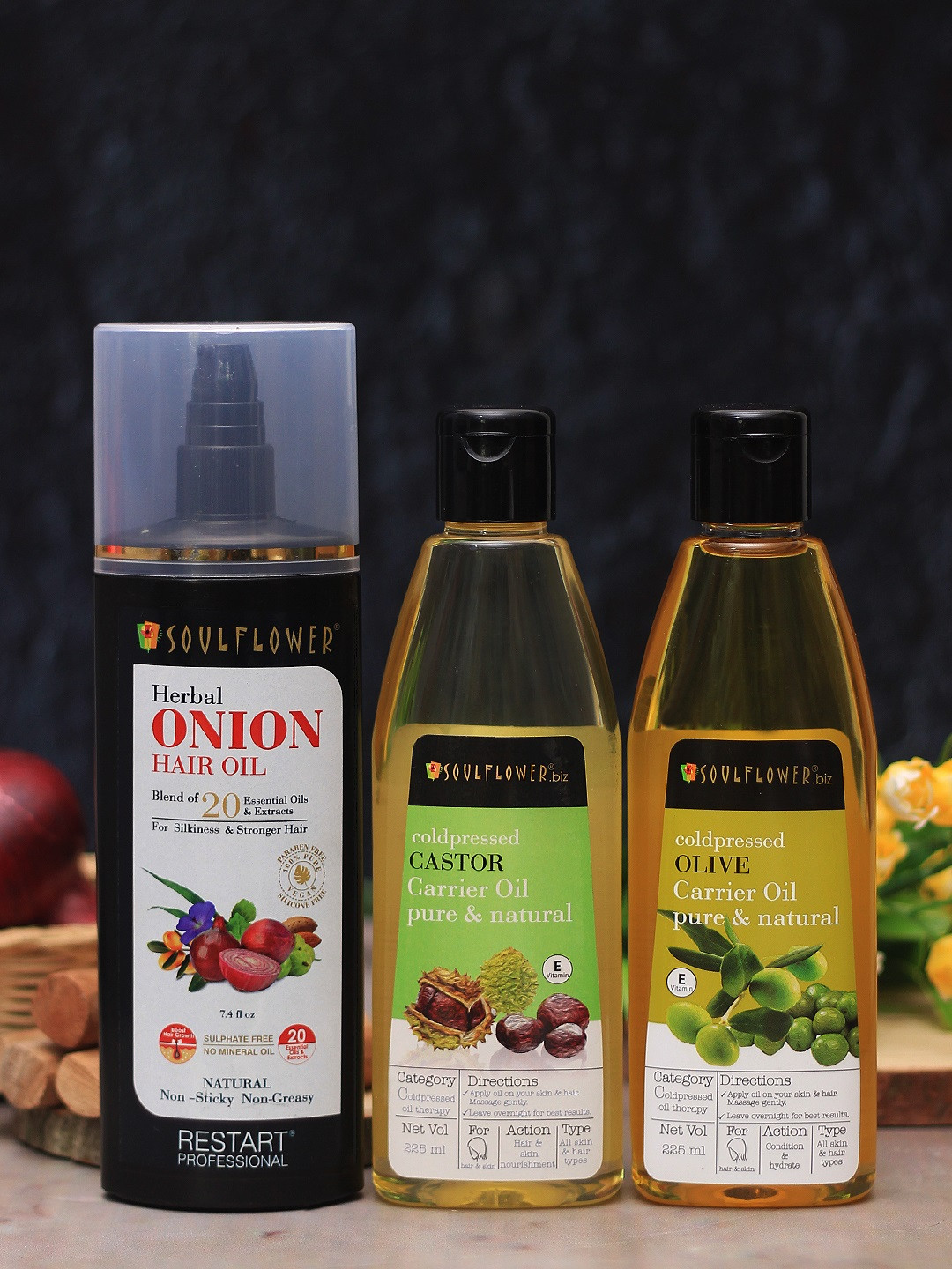 

Soulflower Unisex Set Of 3 Beauty Oils, Transparent