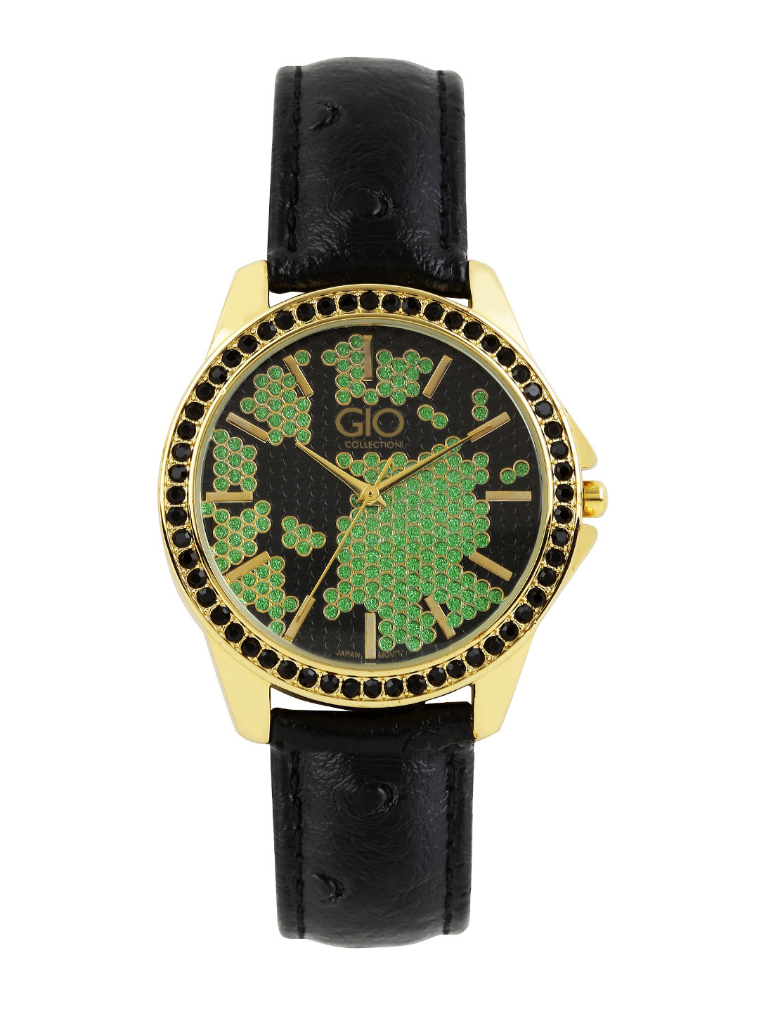

GIO COLLECTION Women Black & Green Dial Watch G0025-01