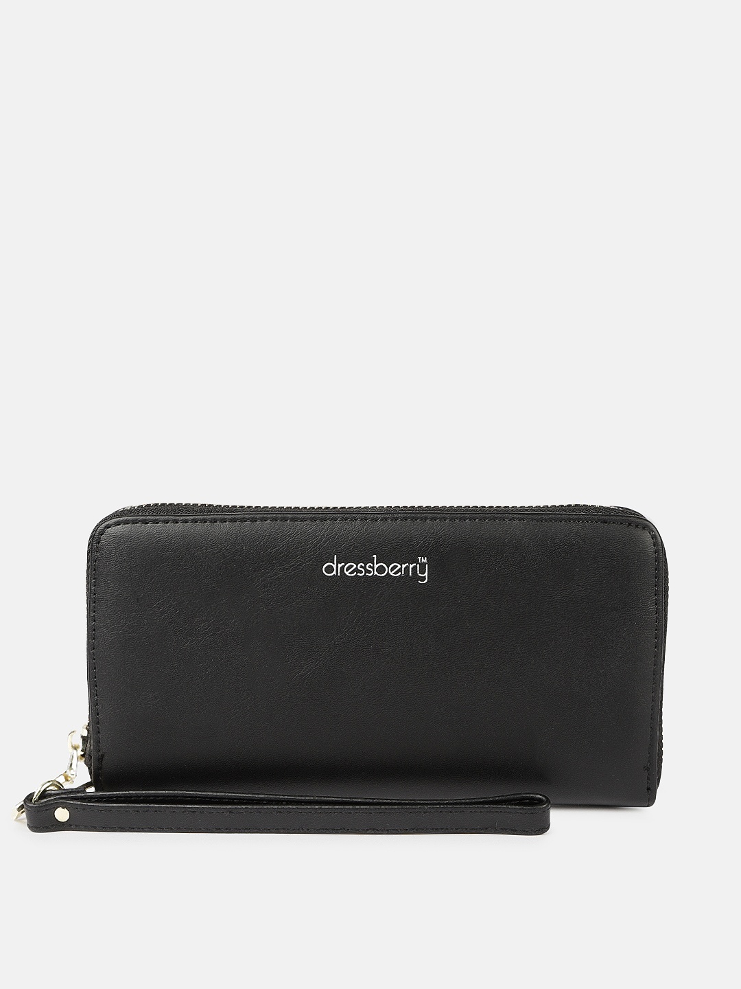 

DressBerry Women Black Solid Zip Around Wallet
