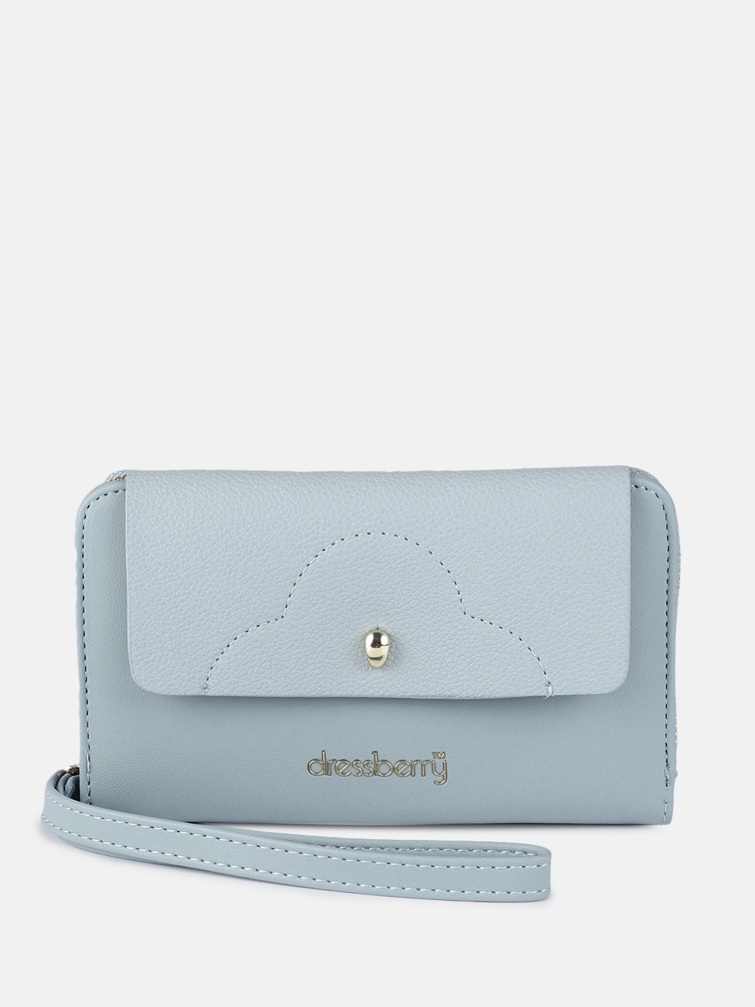 

DressBerry Women Blue Solid Three Fold Wallet