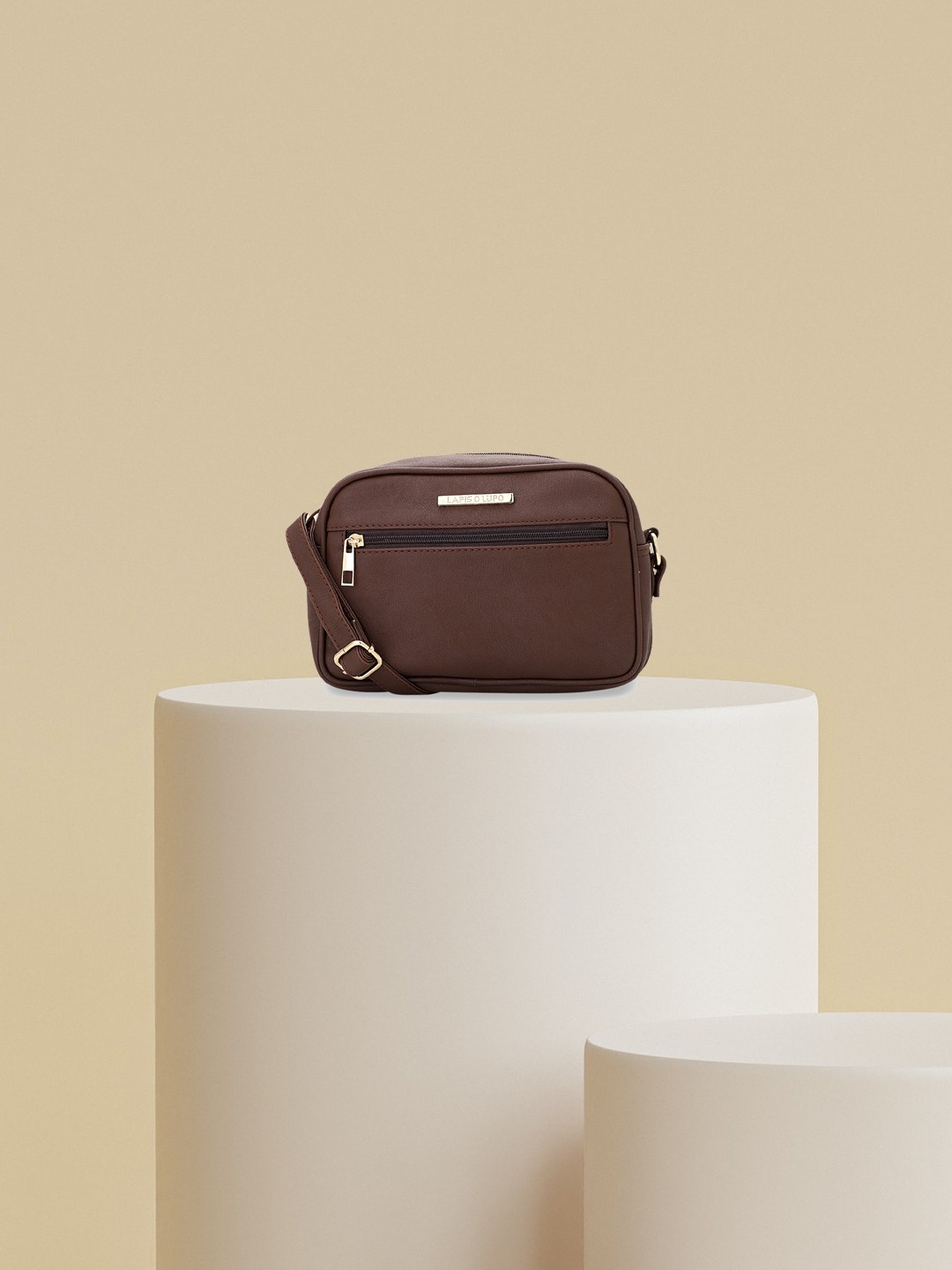 

Lapis O Lupo Brown Solid Sling Bag