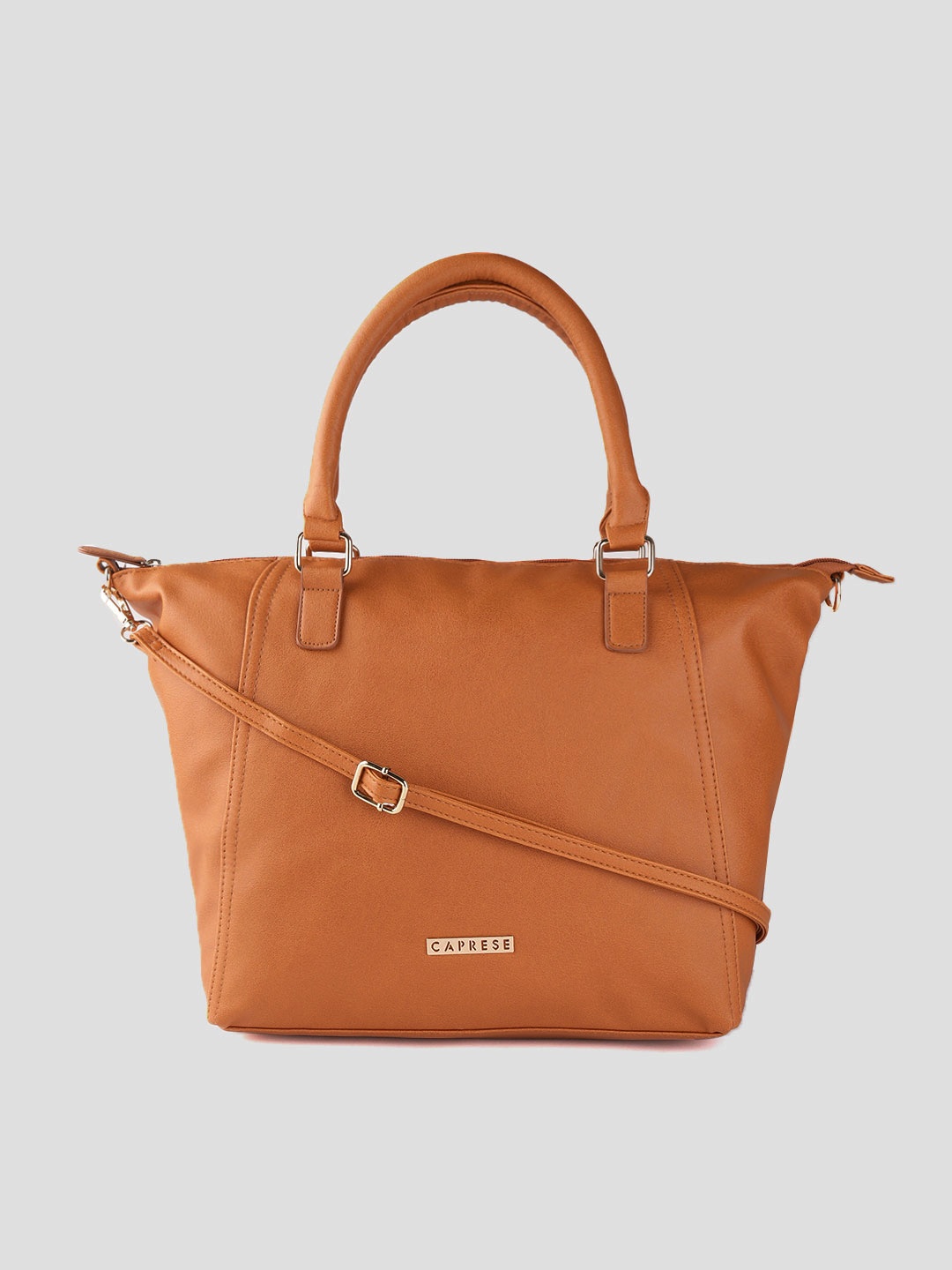 

Caprese Tan Brown Solid Handheld Bag