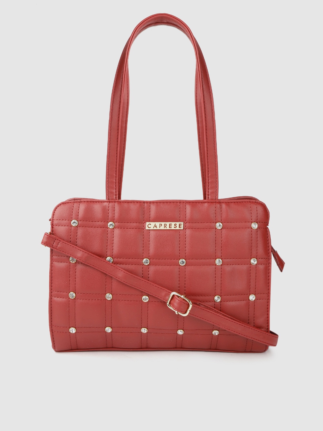 

Caprese Maroon Embellished Shoulder Bag