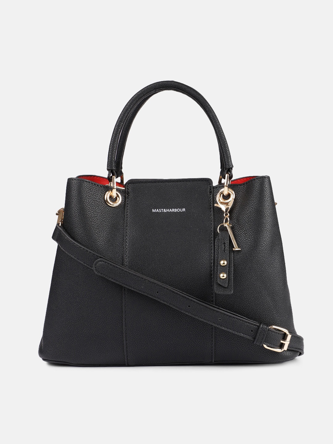 

Mast & Harbour Black Solid Handheld Bag