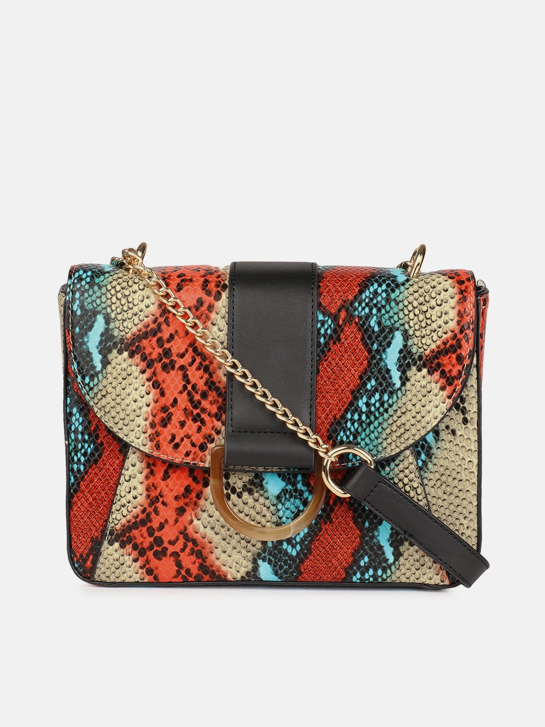 

DressBerry Multicoloured Textured Sling Bag, Multi