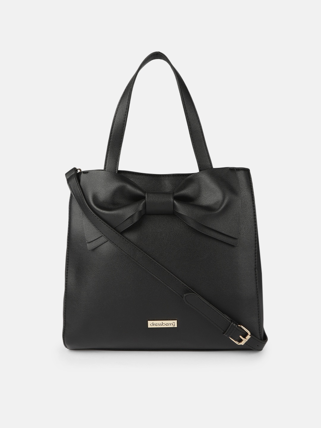 

DressBerry Black Solid Handheld Bag