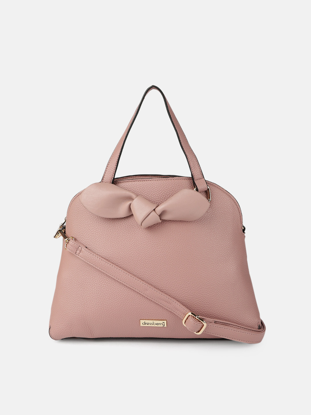 

DressBerry Pink Solid Handheld Bag