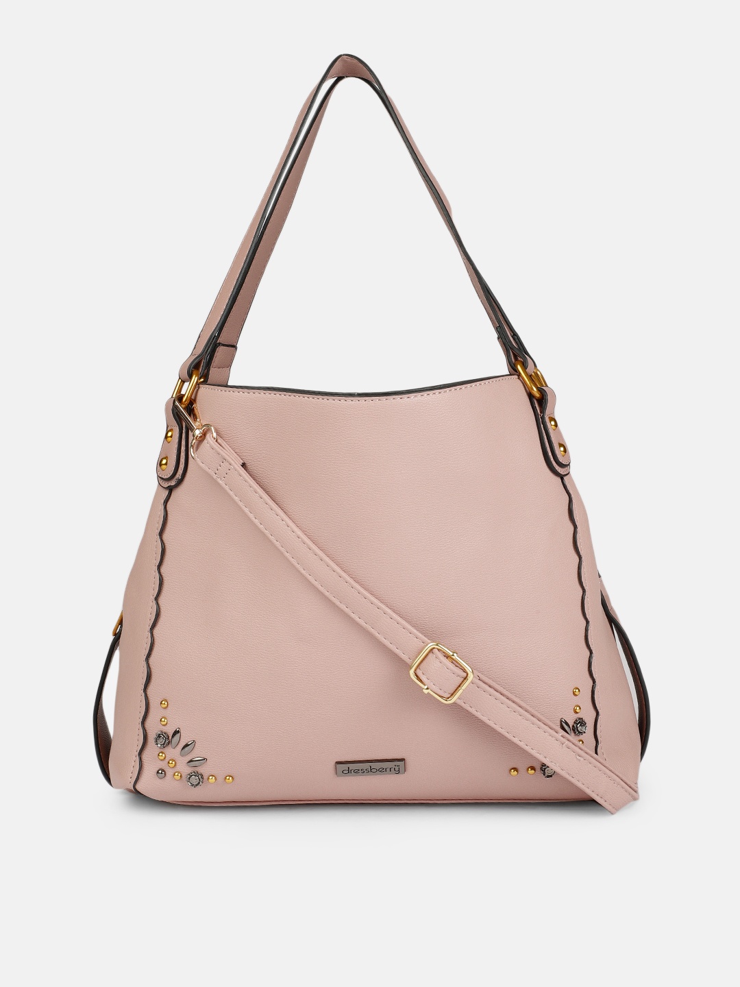 

DressBerry Pink Embellished Shoulder Bag