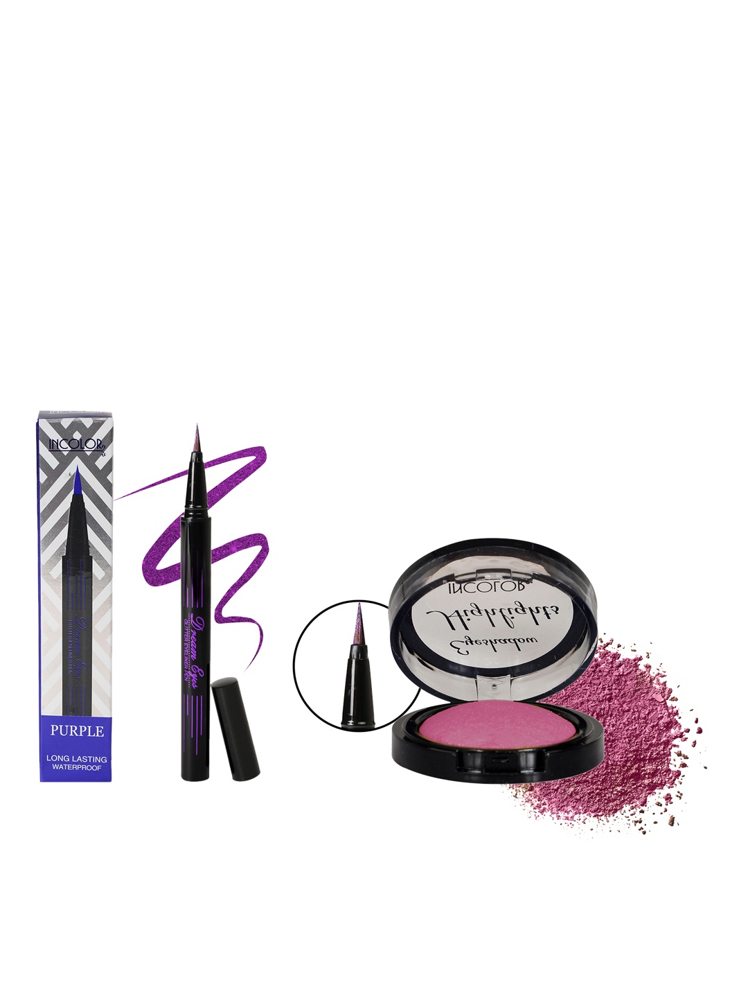 

INCOLOR Set of Eyeliner With Eyeshadow, Purple