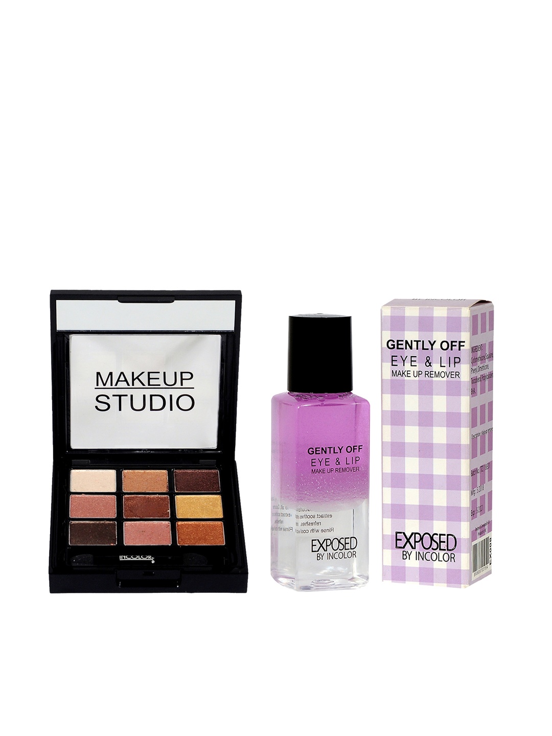 

INCOLOR Women Exposed Eye & Lip Make-Up Remover With 9 In 1 Eyeshadow Palette, Multi