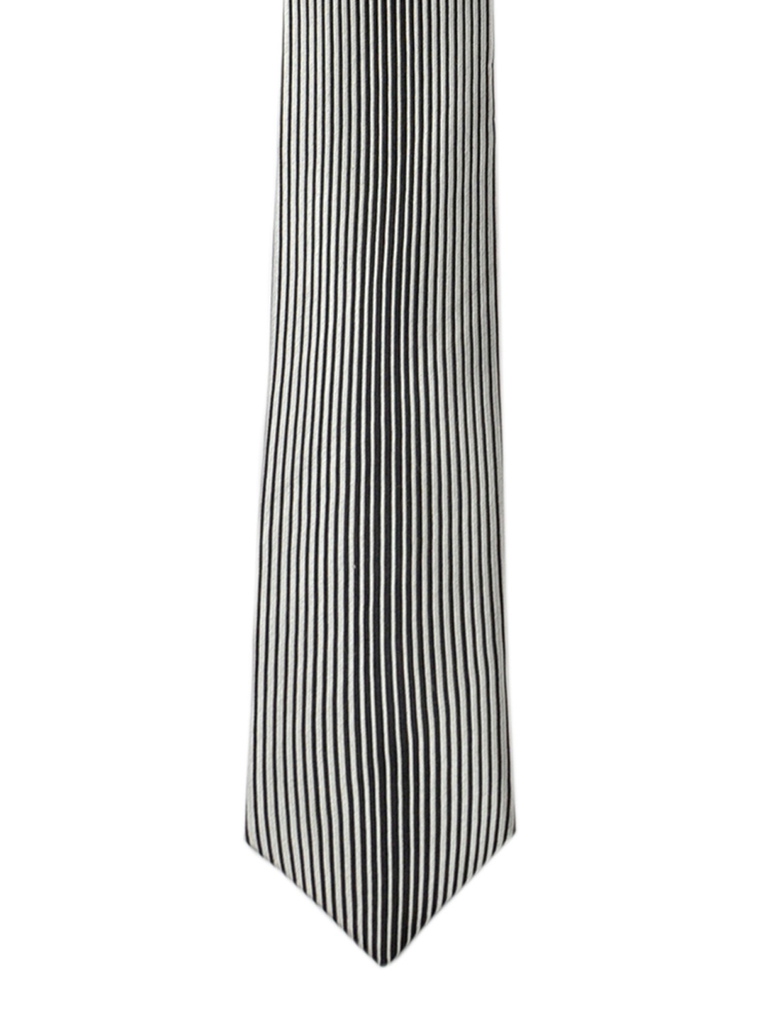 

Alvaro Castagnino Grey Striped Silk Tie