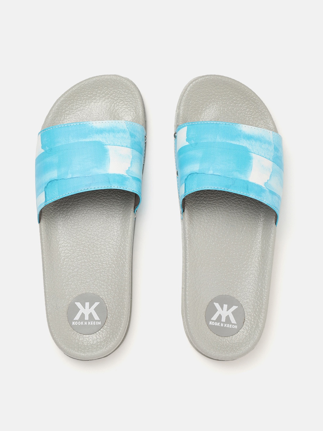 

Kook N Keech Women Blue & White Dyed Open Toe Flats