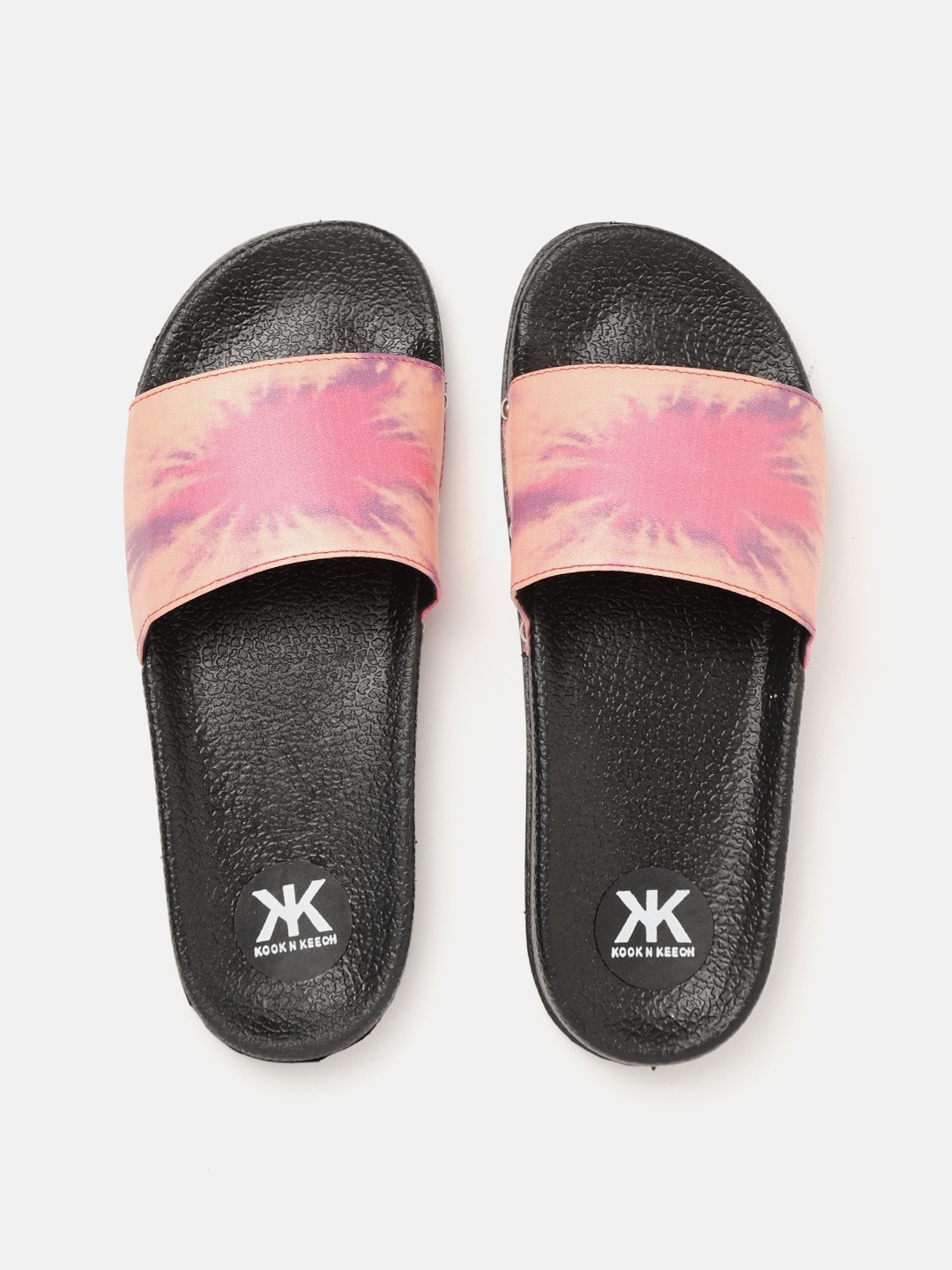 

Kook N Keech Women Peach-Coloured & Pink Dyed Open Toe Flats
