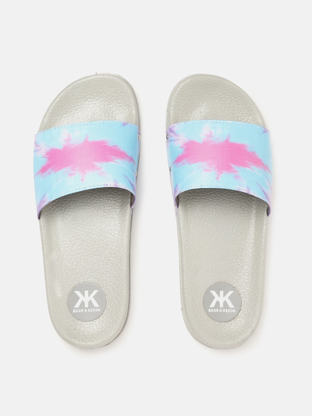 

Kook N Keech Women Blue & Pink Dyed Open Toe Flats