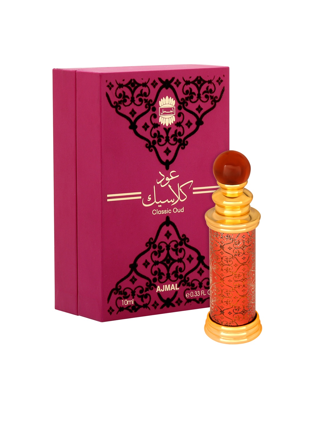 

Ajmal Unisex Classic Oud Attar Concentrated Perfume Free From Alcohol 10ml, Orange