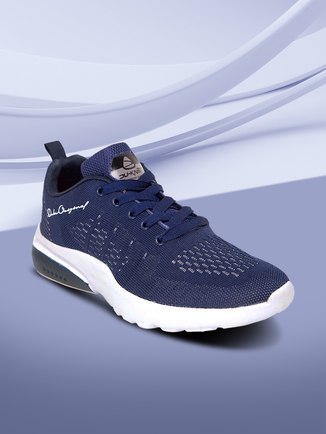 

Duke Men Navy Blue Textile Running Shoes