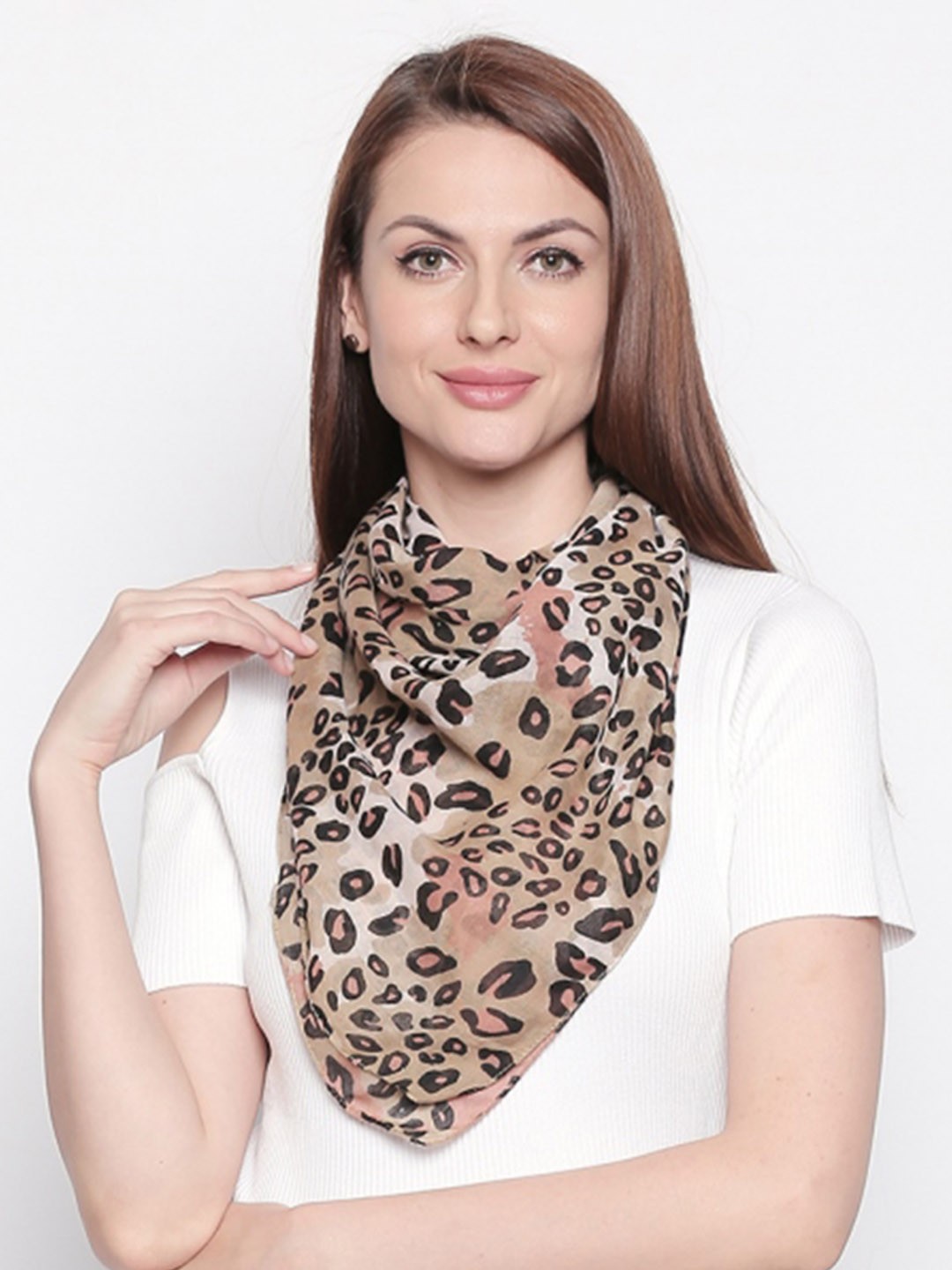

Style Quotient Women Beige & Black Printed Scarf