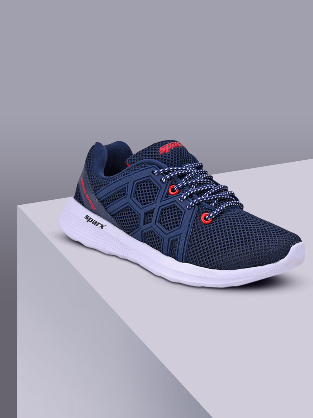 

Sparx Men Navy Blue Mesh Running Shoes